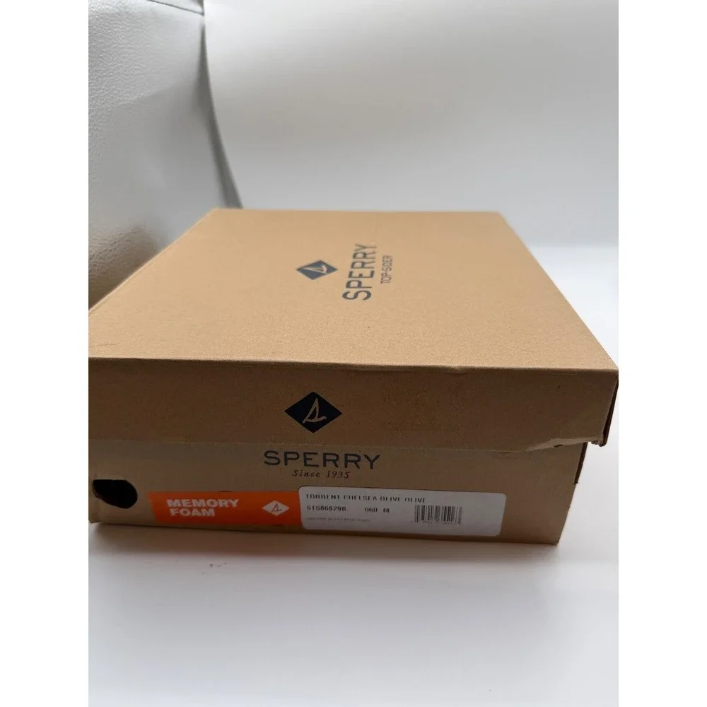 Sperry Torrent Chelsea Boots, Women's 6, Olive Waterproof Rubber Rain, NEW/DEF.